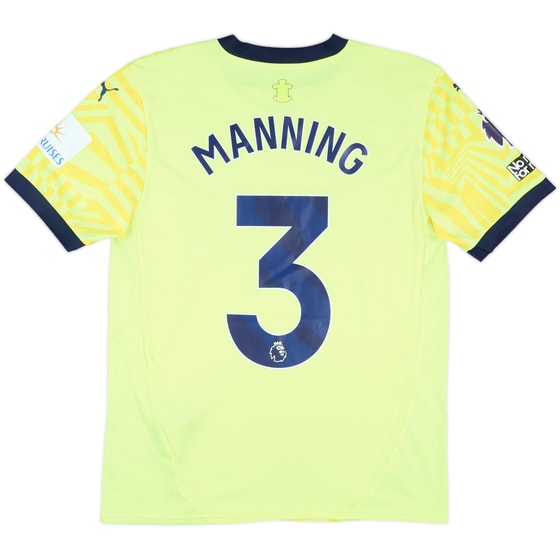 2024-25 Southampton Match Worn Away Shirt Manning #3