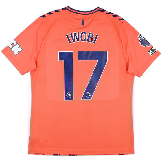 2023-24 Everton Match Issue Away Shirt Iwobi #17