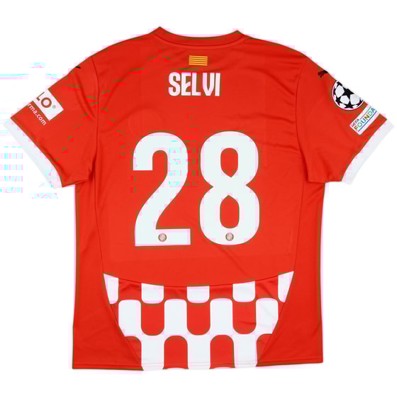 2024-25 Girona Match Issue Champions League Home Shirt Selvi #28
