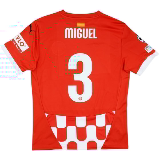 2024-25 Girona Match Issue Champions League Home Shirt Miguel #3