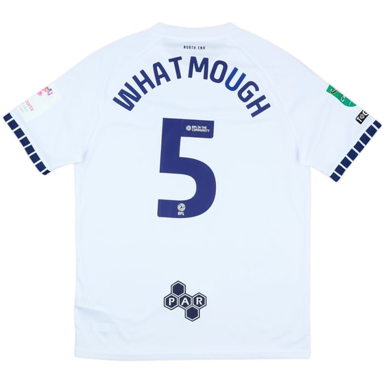 2024-25 Preston North End Match Issue Carabao Cup Home Shirt Whatmough #5