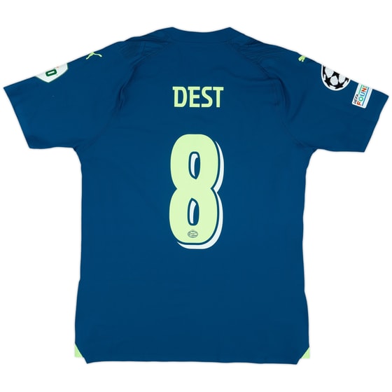2023-24 PSV Match Issue Champions League Third Shirt Dest #8