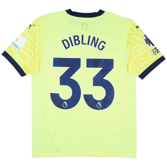 2024-25 Southampton Match Issue Away Shirt Dibling #33