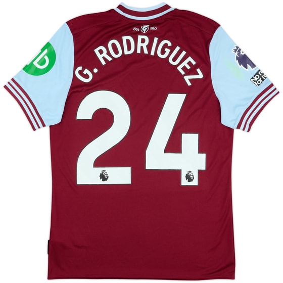 2024-25 West Ham Match Issue Home Shirt G. Rodriguez #24