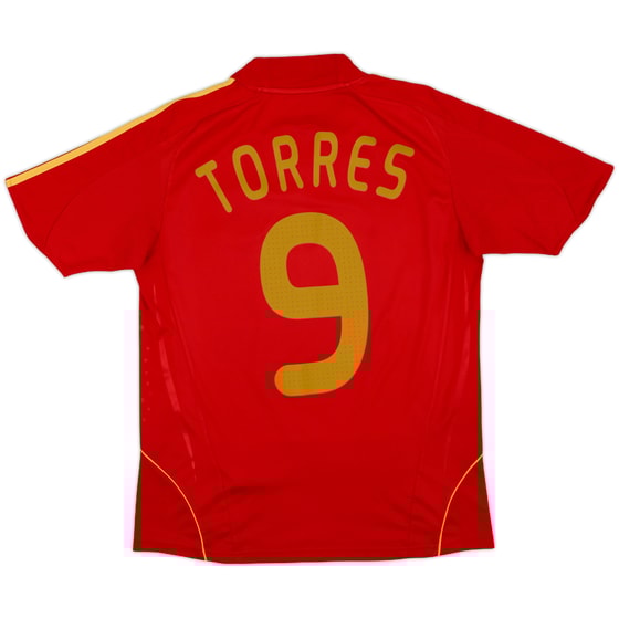 2007-09 Spain Home Shirt Torres #9 - 8/10 - (M)