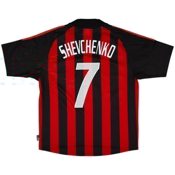 2002-03 AC Milan Home Shirt Shevchenko #7 - 8/10 - (L)
