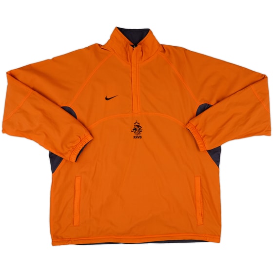 2000-01 Netherlands Nike Reversible 1/4 Zip Track Jacket - 10/10 - (L)