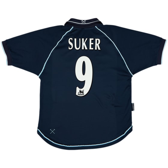 1999-01 West Ham Third Shirt Suker #9 - 8/10 - (L)
