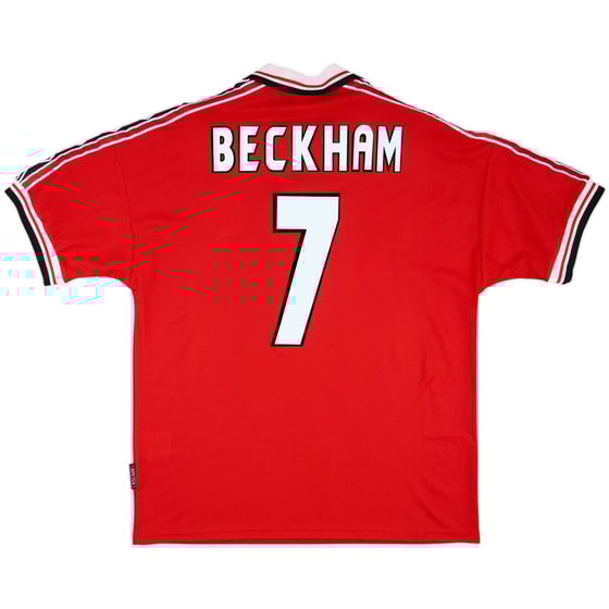 1998-00 Manchester United Home Shirt Beckham #7 - 6/10 - (L)