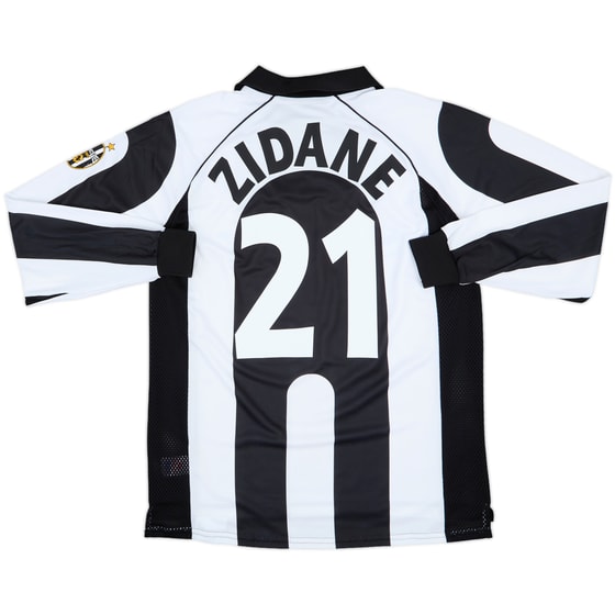 1997-98 Juventus Centenary Home L/S Shirt Zidane #21 - 8/10 - (M)