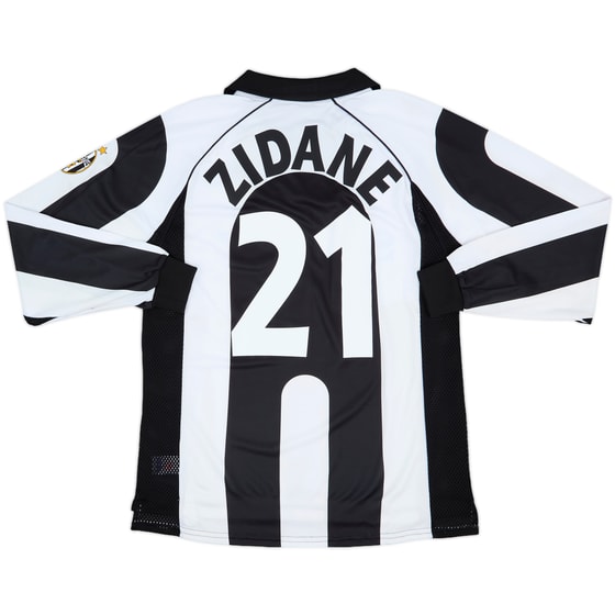 1997-98 Juventus Centenary Home L/S Shirt Zidane #21 (M)