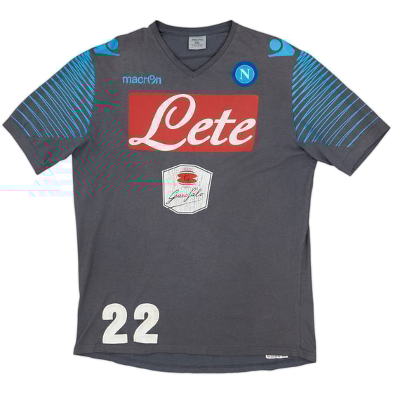 2014-15 Napoli Player Issue Macron Cotton Tee #22 - 5/10 - (XXL)