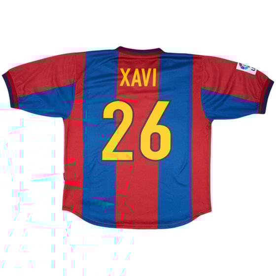 1998-00 Barcelona Home Shirt Xavi #26 - 8/10 - (L)