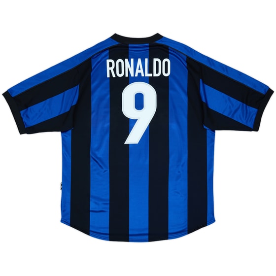1999-00 Inter Milan Home Shirt Ronaldo #9 - 8/10 - (XL)