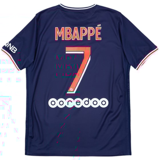 2020-21 Paris Saint-Germain Home Shirt Mbappe #7 - 8/10 - (XL.Boys)