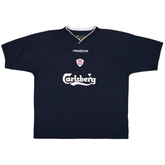 2001-02 Liverpool Reebok Cotton Training Shirt - 7/10 - (L)