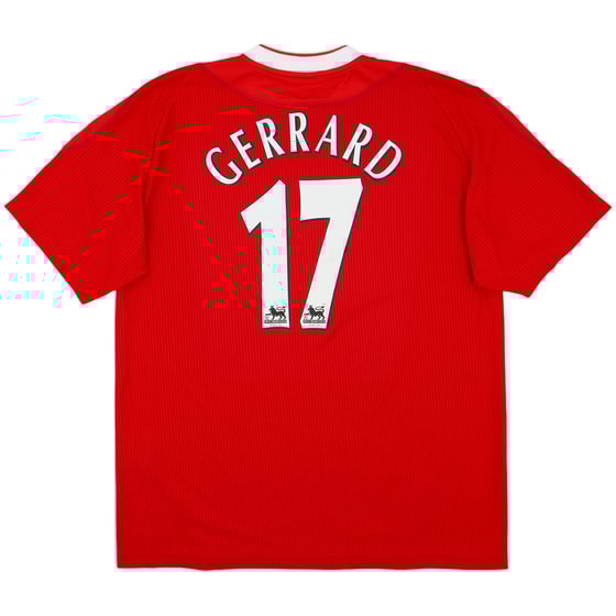 2002-04 Liverpool Home Shirt Gerrard #17 - 8/10 - (L)