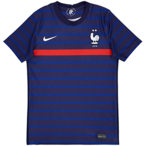 2020-21 France Home Shirt - 9/10 - (L.Boys)