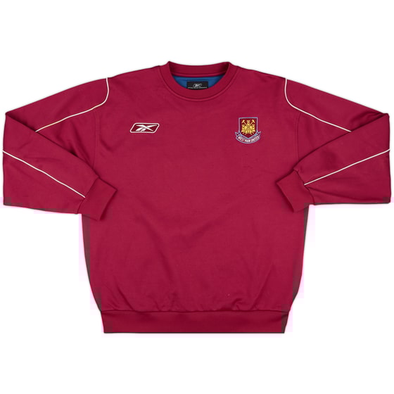 2005-07 West Ham Reebok Sweat Top - 8/10 - (M)