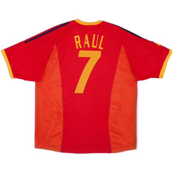 2002-04 Spain Home Shirt Raul #7 - 9/10 - (XL)