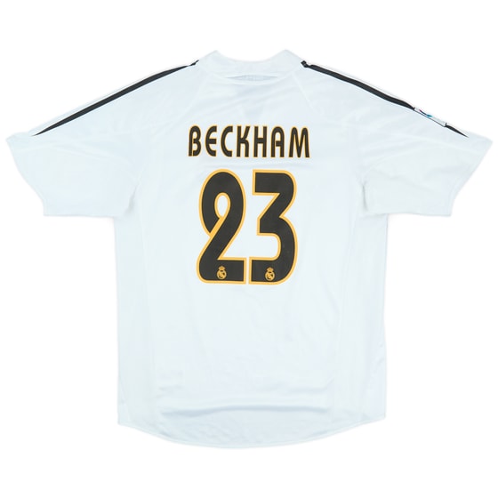 2004-05 Real Madrid Home Shirt Beckham #23 - 6/10 - (M)