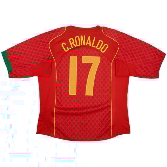 2004-06 Portugal Home Shirt C.Ronaldo #17 - 8/10 - (XL)