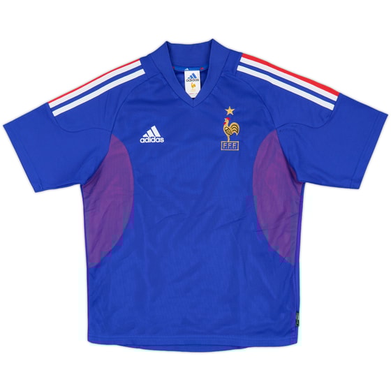 2002-04 France Home Shirt - 9/10 - (XL.Boys)