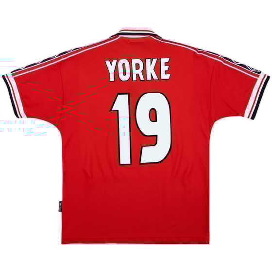 1998-00 Manchester United Home Shirt Yorke #19 - 6/10 - (M)