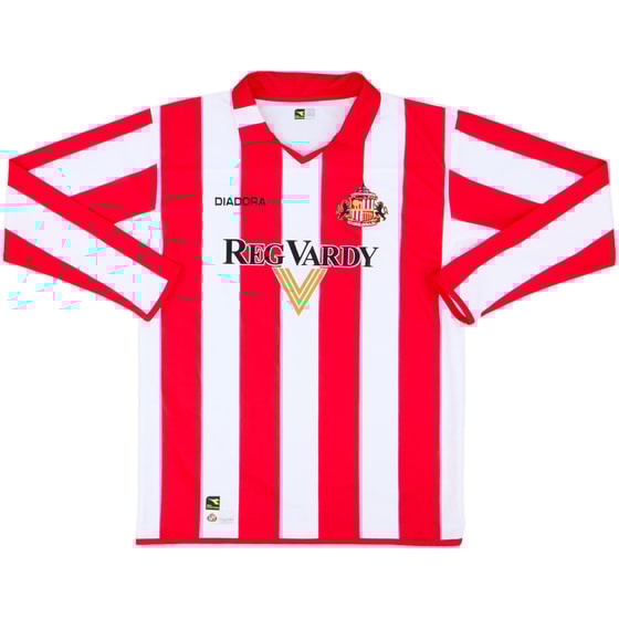 2004-05 Sunderland Home L/S Shirt - 8/10 - (XL.Boys)