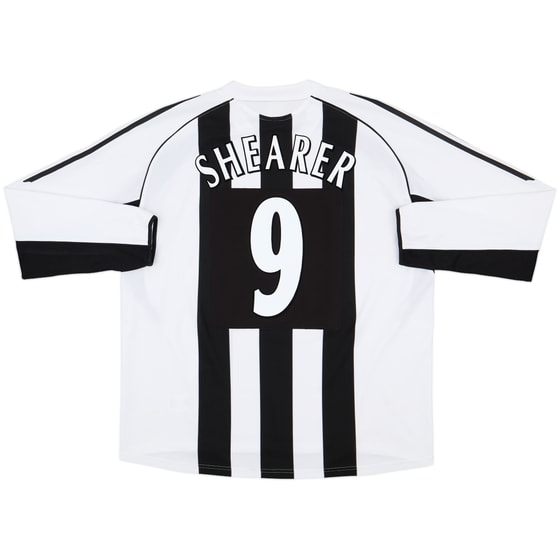 2005-07 Newcastle Home L/S Shirt Shearer #9 - 7/10 - (XXL)