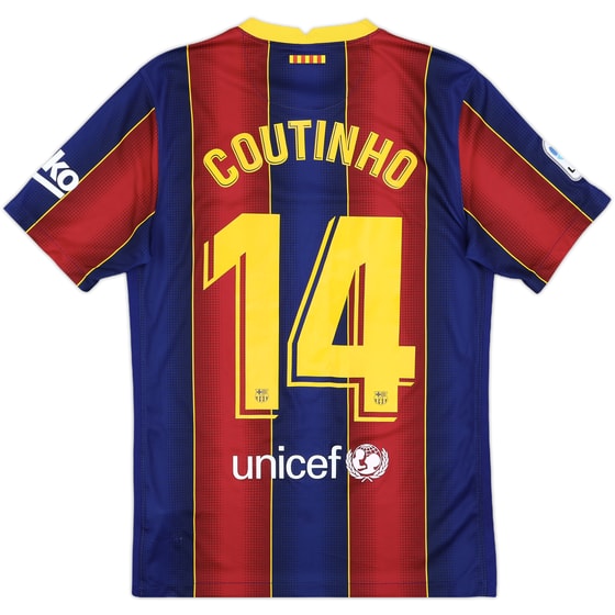 2020-21 Barcelona Home Shirt Coutinho #14 - 8/10 - (S)