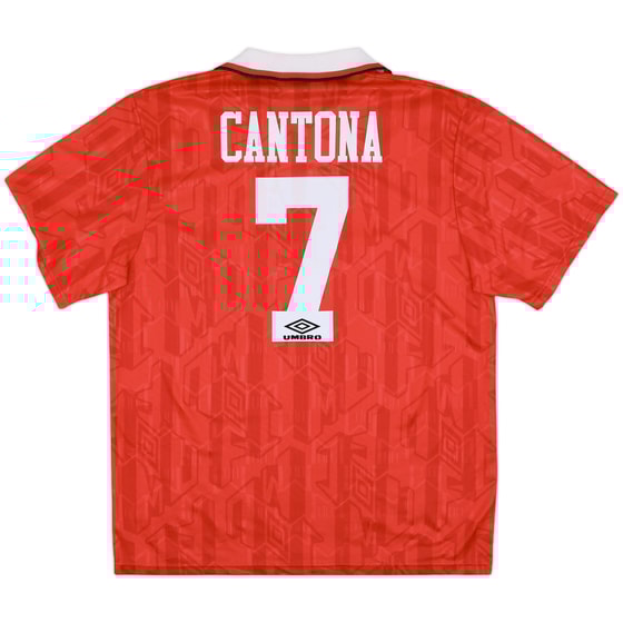 1992-94 Manchester United Home Shirt Cantona #7 - 6/10 - (XL)
