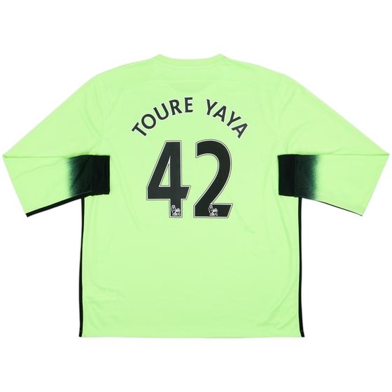 2015-16 Manchester City Third L/S Shirt Toure Yaya #42 - 10/10 - (XXL)