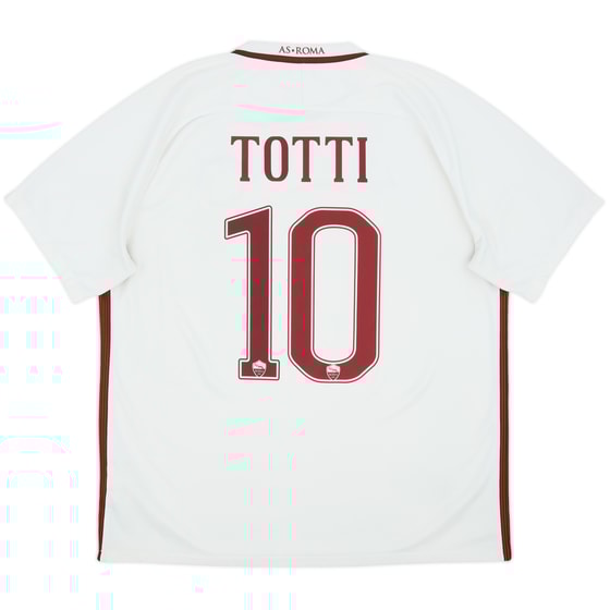 2016-17 Roma Away Shirt Totti #10 - 6/10 - (XL)