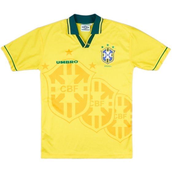1994 Brazil Home Shirt #6 - 4/10 - (L)