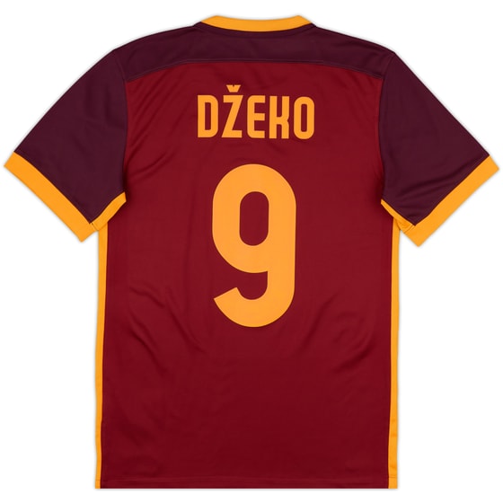 2015-16 Roma Home Shirt Dzeko #9 - 8/10 - (S)