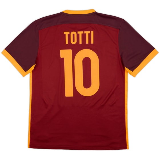 2015-16 Roma Home Shirt Totti #10 - 10/10 - (M)