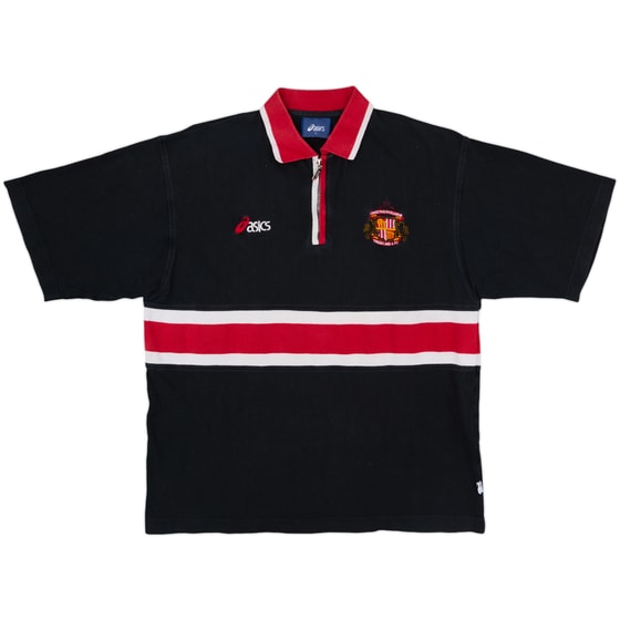 1998-99 Sunderland Asics 1/4 Zip Polo Shirt - 8/10 - (L)