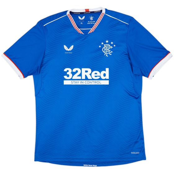 2020-21 Rangers Home Shirt - 7/10 - (XL)