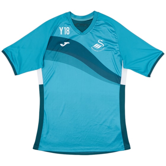 2017-18 Swansea City Player Issue Joma Training Shirt Y18 - 8/10 - (S)
