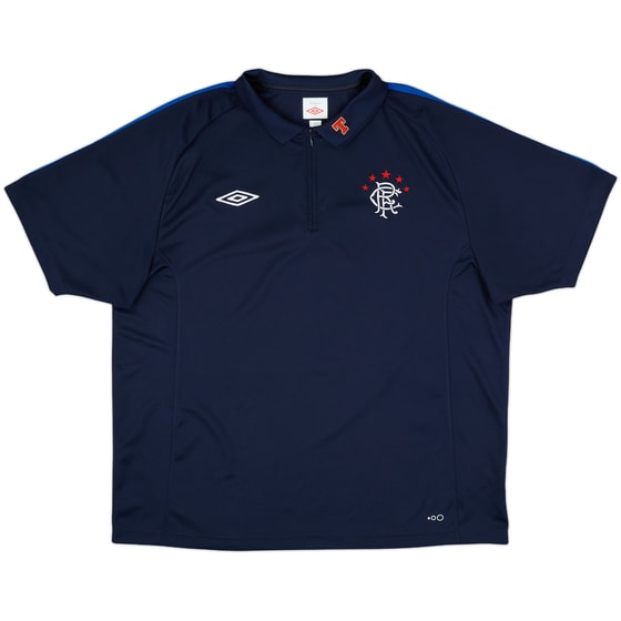 2010-11 Rangers Umbro 1/4 Zip Polo Shirt - 10/10 - (XXL)
