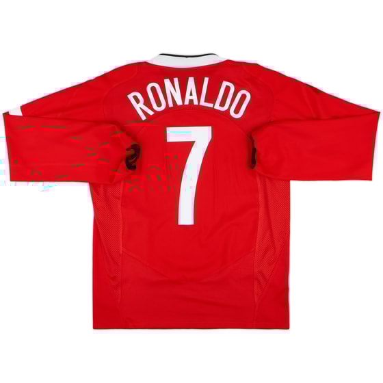 2004-06 Manchester United Home L/S Shirt Ronaldo #7 - 10/10 - (M)