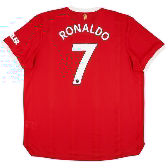 2021-22 Manchester United Authentic Home Shirt Ronaldo #7 - 9/10 - (XXL)