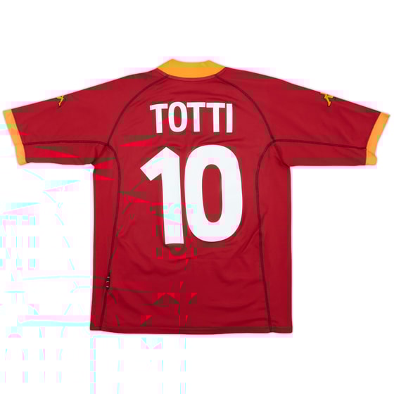 2001-02 Roma Home Shirt Totti #10 - 6/10 - (L)