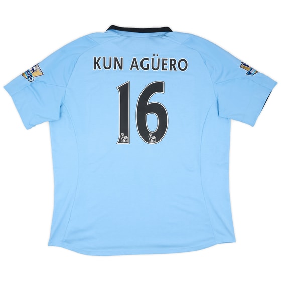 2012-13 Manchester City Home Shirt Kun Aguero #16 - 9/10 - (3XL)