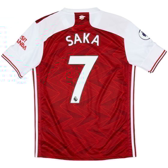 2020-21 Arsenal Home Shirt Saka #7 - 9/10 - (M)