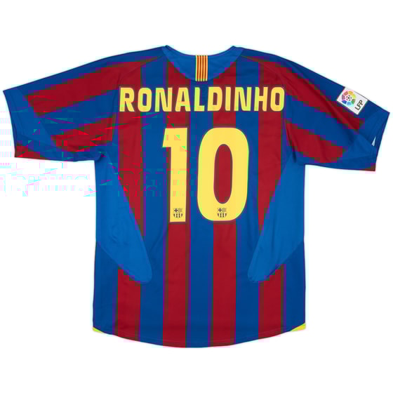 2004-05 Barcelona Home Shirt Ronaldinho #10 - 8/10 - (M)