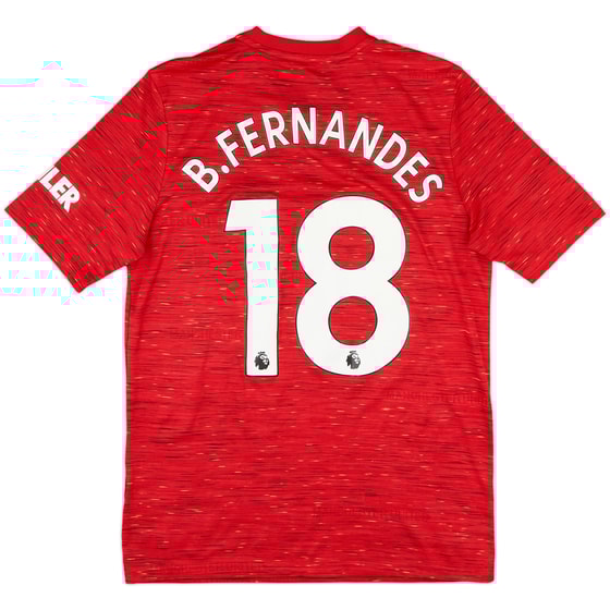 2020-21 Manchester United Home Shirt B.Fernandes #18 - 9/10 - (XL.Boys)