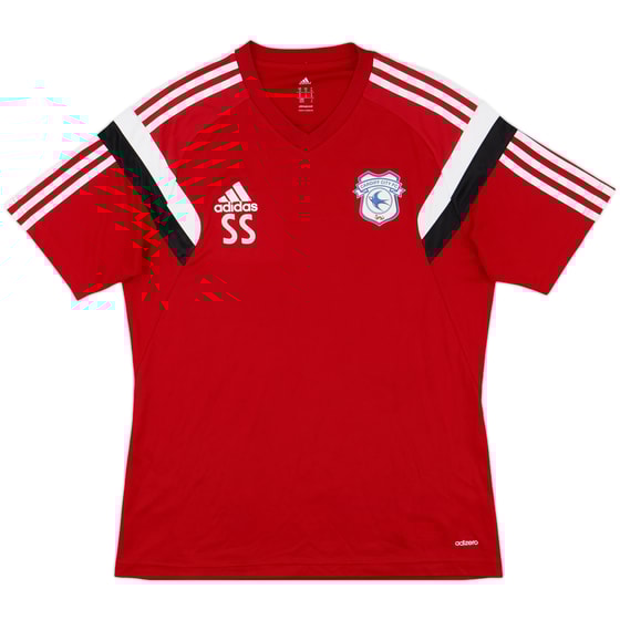 2015-16 Cardiff City Staff Issue adidas Training Shirt - 9/10 - (M)