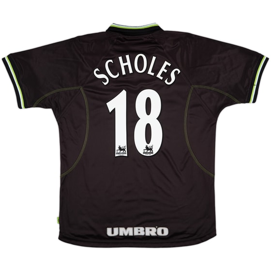 1998-99 Manchester United Third Shirt Scholes #18 - 9/10 - (L)